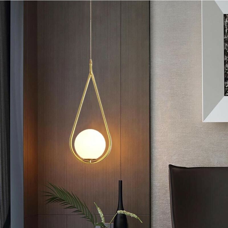 Nemsk | Lumenra Gold Teardrop LED Dining Pendant Light With Warm White Glow
