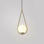 Nemsk | Lumenra Gold Teardrop LED Dining Pendant Light With Warm White Glow