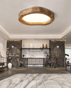 Nemsk | Solara Oak Ceiling Light With Warm Minimal Glow And Wooden Housing