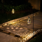 Nemsk | Noctara Black Stainless Steel Solar Garden Lamp With LED