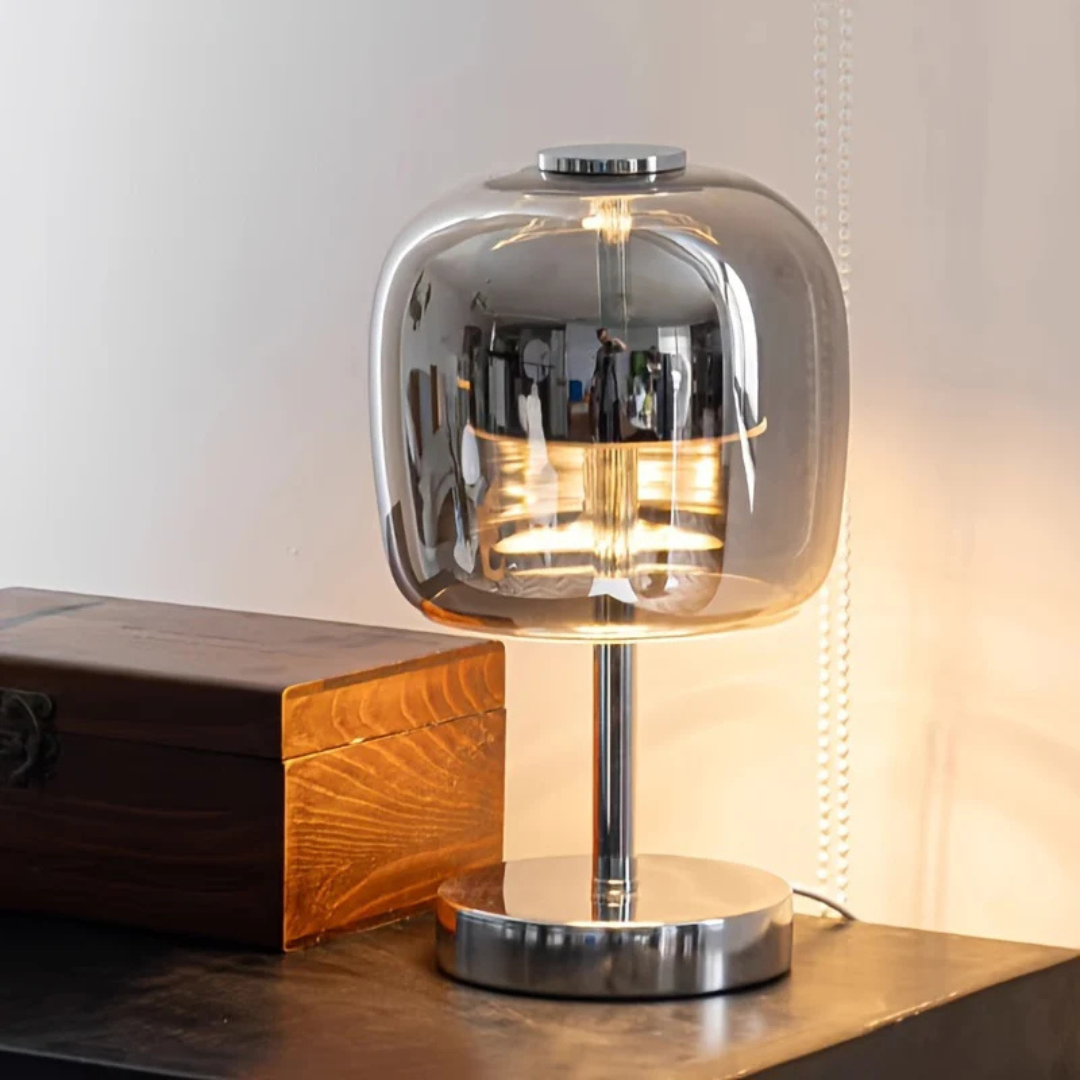 Nemsk | NovaGlow Lumina Table Lamp With Dimmable LED Glass Shade