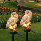 Nemsk | LumaNest Owl Solar Garden Lamp for Outdoor Ambience and Pathways
