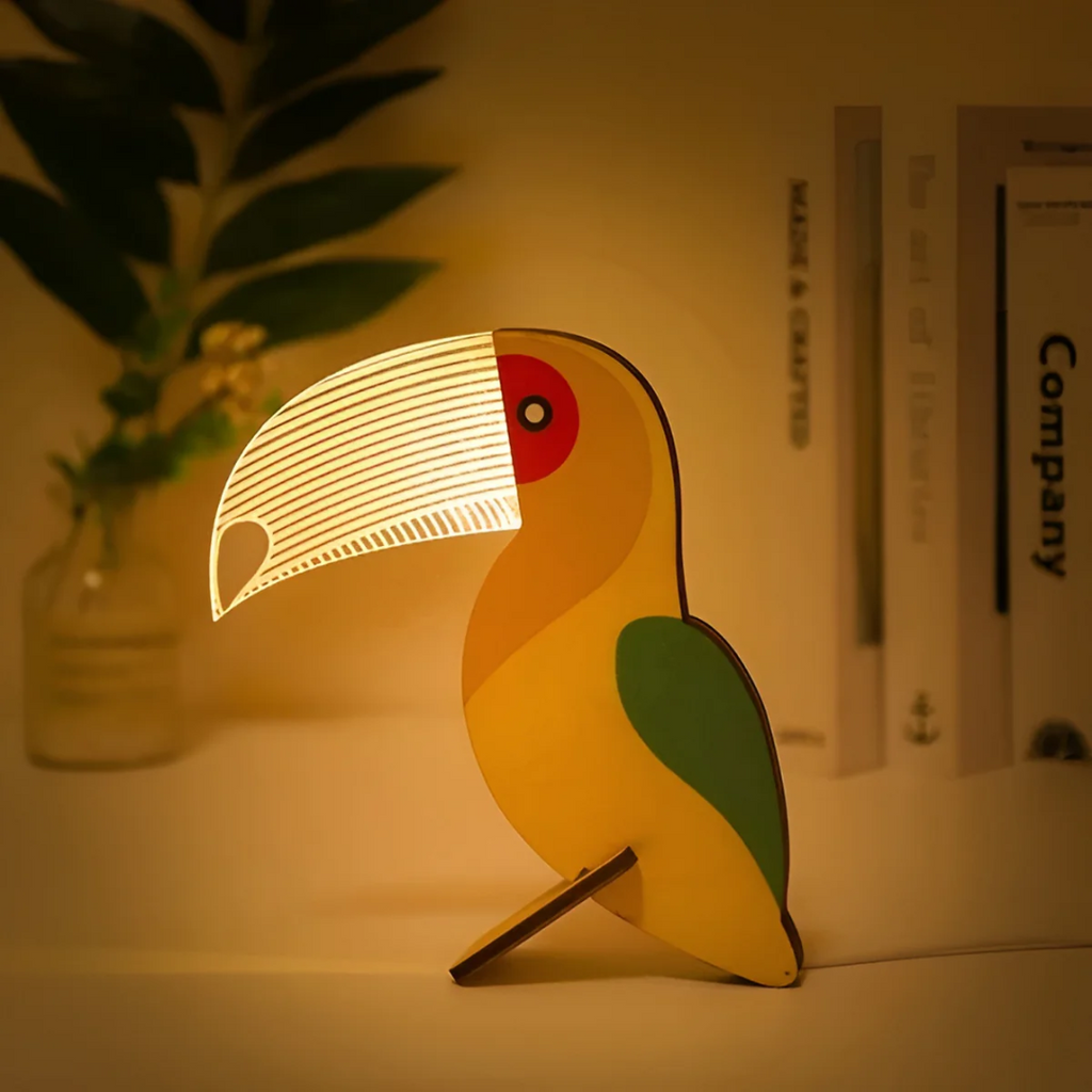 Nemsk | SylvaGlow Wood and Acrylic LED Night Light for Bedroom
