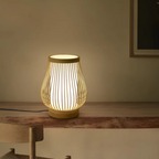 Nemsk | NovaLume Japanese-Style LED Bamboo Table Lamp for Bedroom
