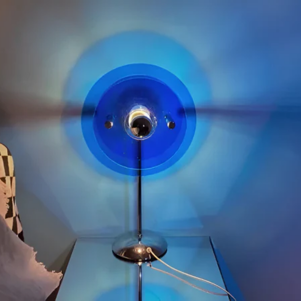 Nemsk | NovaGlo Retro Disc LED Table Lamp for Desk Dresser and Nightstand