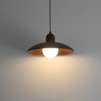 Nemsk | NovaLoom Walnut Wood Pendant Light In WabiSabi Style For Living Rooms