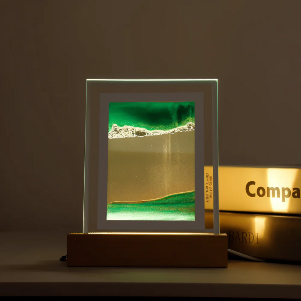Nemsk | AureloFlow Moving Quicksand LED Table Lamp For Calming Ambience