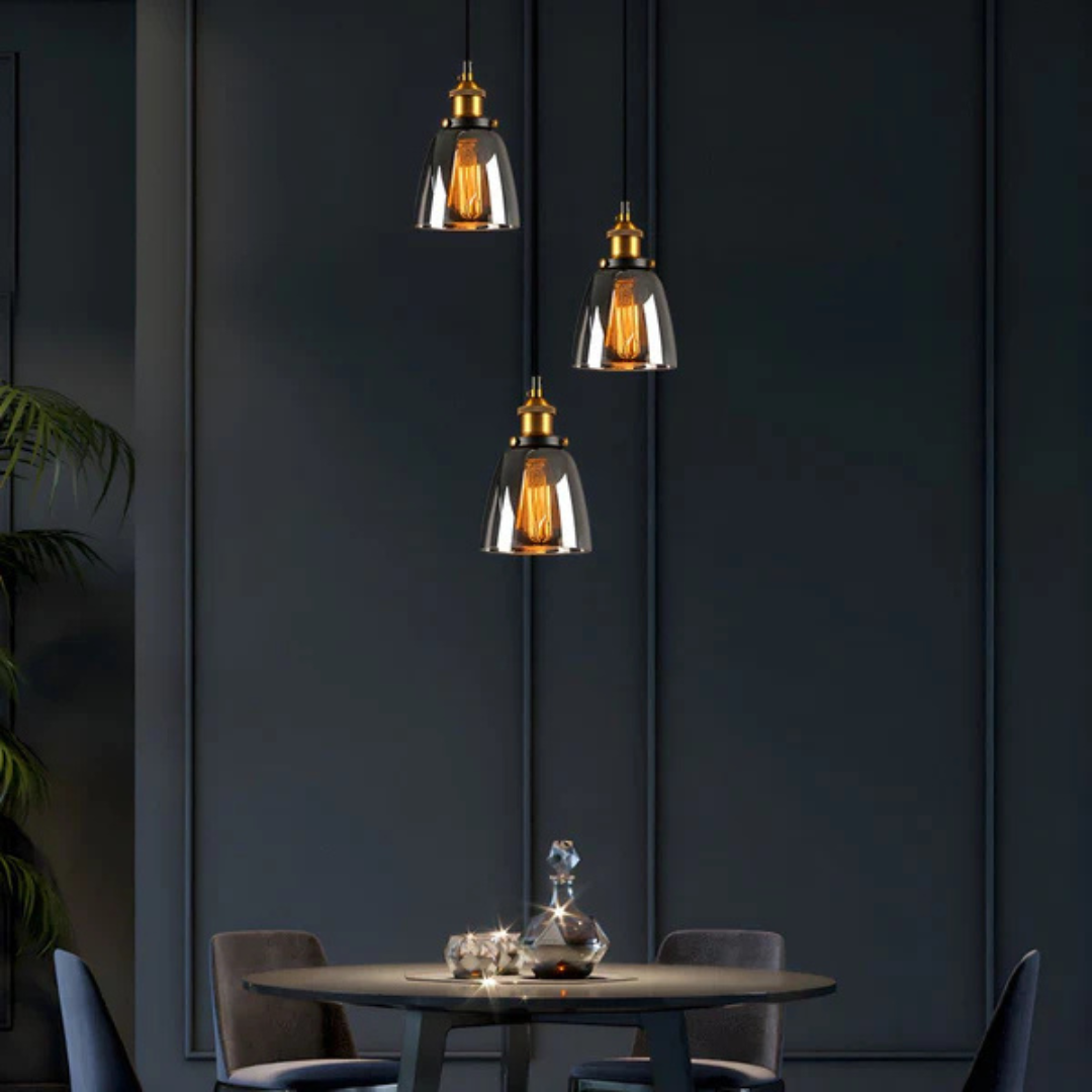 Nemsk | Nexlo Vintage Glass Pendant Light for Dining Rooms and Living Spaces