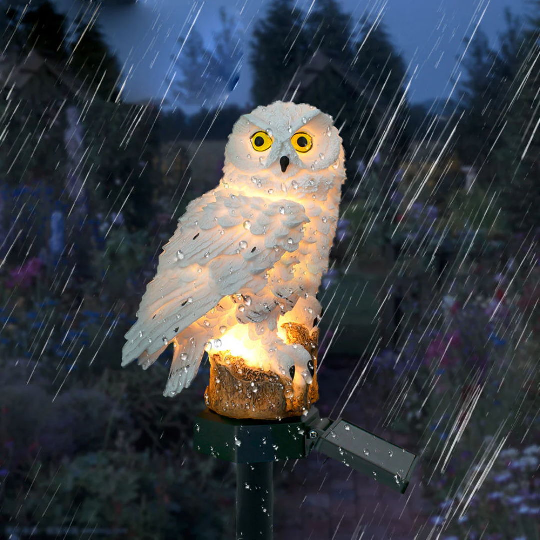 Nemsk | LumaNest Owl Solar Garden Lamp for Outdoor Ambience and Pathways