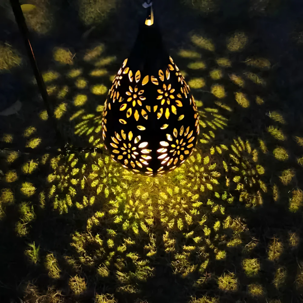 Nemsk | Noctara Black Stainless Steel Solar Garden Lamp With LED