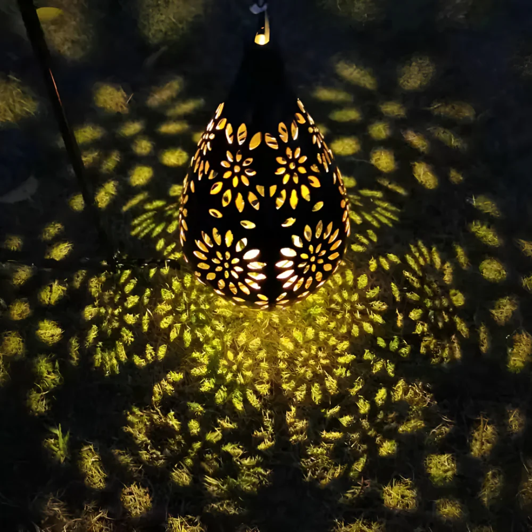 Nemsk | Noctara Black Stainless Steel Solar Garden Lamp With LED