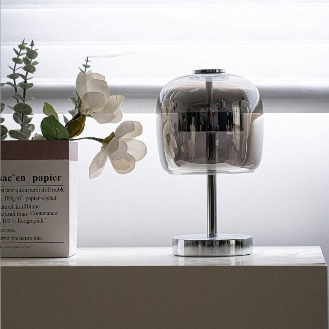 Nemsk | NovaGlow Lumina Table Lamp With Dimmable LED Glass Shade