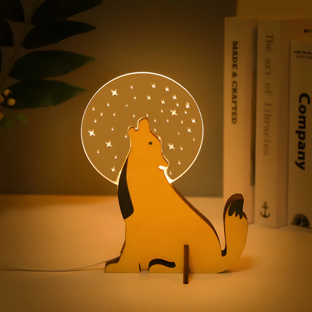 Nemsk | SylvaGlow Wood and Acrylic LED Night Light for Bedroom