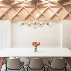 Nemsk | Aurelia Gull Glass Pendellampe Med Elegante Glasskupler For Spisebord