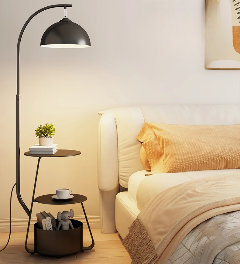 Nemsk | Nordic Glow Floor Lamp With Built In Storage For Living Rooms