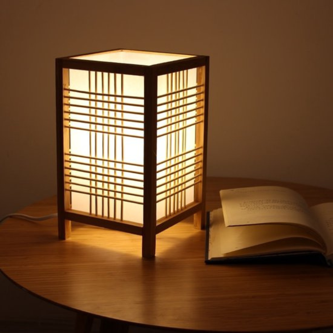 Nemsk | NovaLume Japanese-Style LED Bamboo Table Lamp for Bedroom
