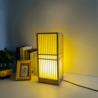 Nemsk | NovaLume Japanese-Style LED Bamboo Table Lamp for Bedroom