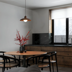 Nemsk | NovaLoom Walnut Wood Pendant Light In WabiSabi Style For Living Rooms