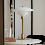 Lyra Nordic Glass Table Lamp With Retro Mouth Blown Shade