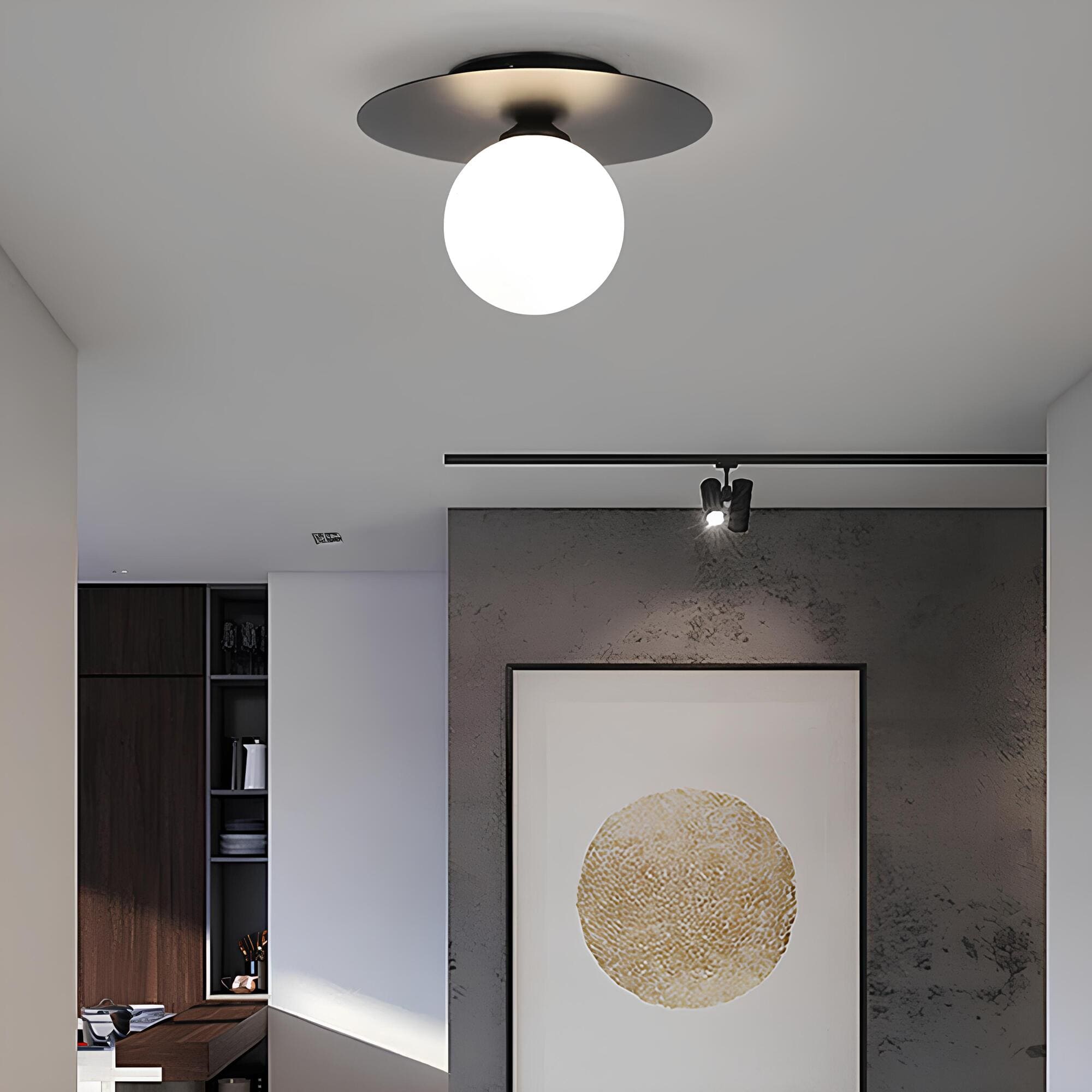 SolaraOrb Gold LED Globe Ceiling Light With Spherical Design