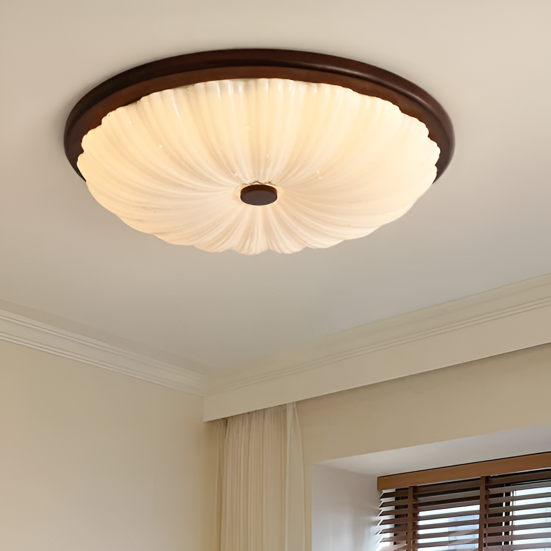 Nemsk | Alderon Vintage Wood LED Ceiling Light With Classic American Style