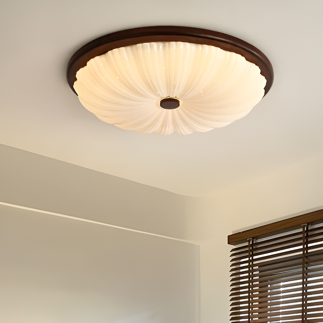 Nemsk | Alderon Vintage Wood LED Ceiling Light With Classic American Style