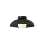 Solara Glass LED Ceiling Light with Gold Base and Soft Glow