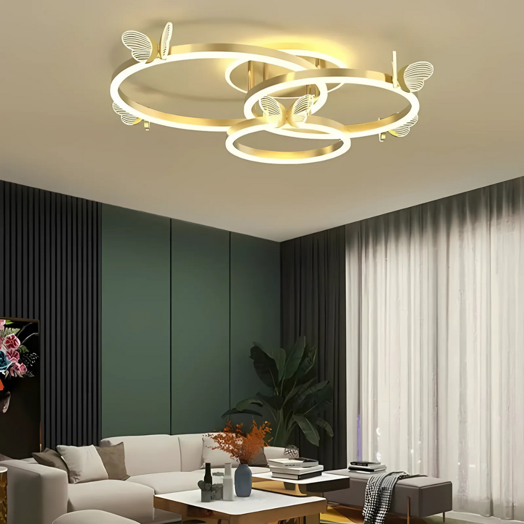 AuroraFlutter Butterfly LED Ceiling Light for Living Rooms