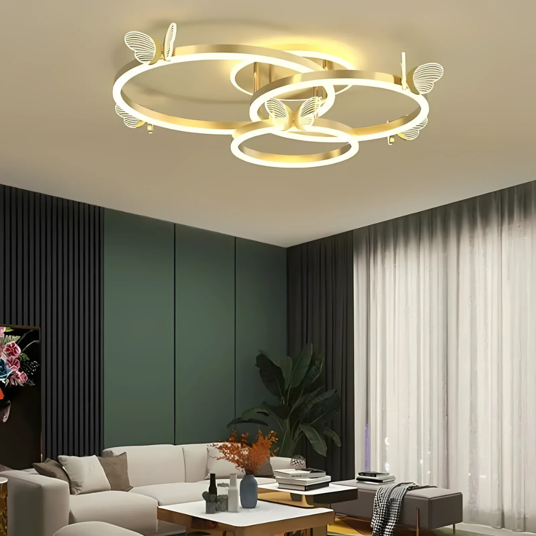 AuroraFlutter Butterfly LED Ceiling Light for Living Rooms