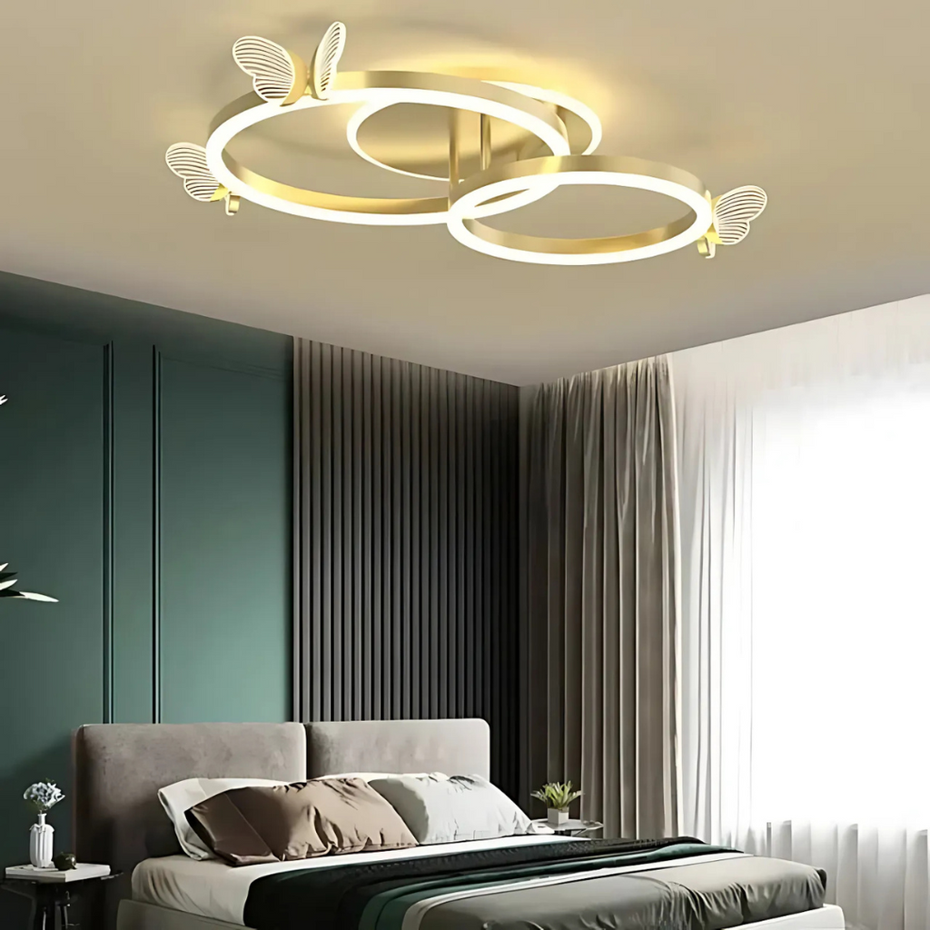 AuroraFlutter Butterfly LED Ceiling Light for Living Rooms