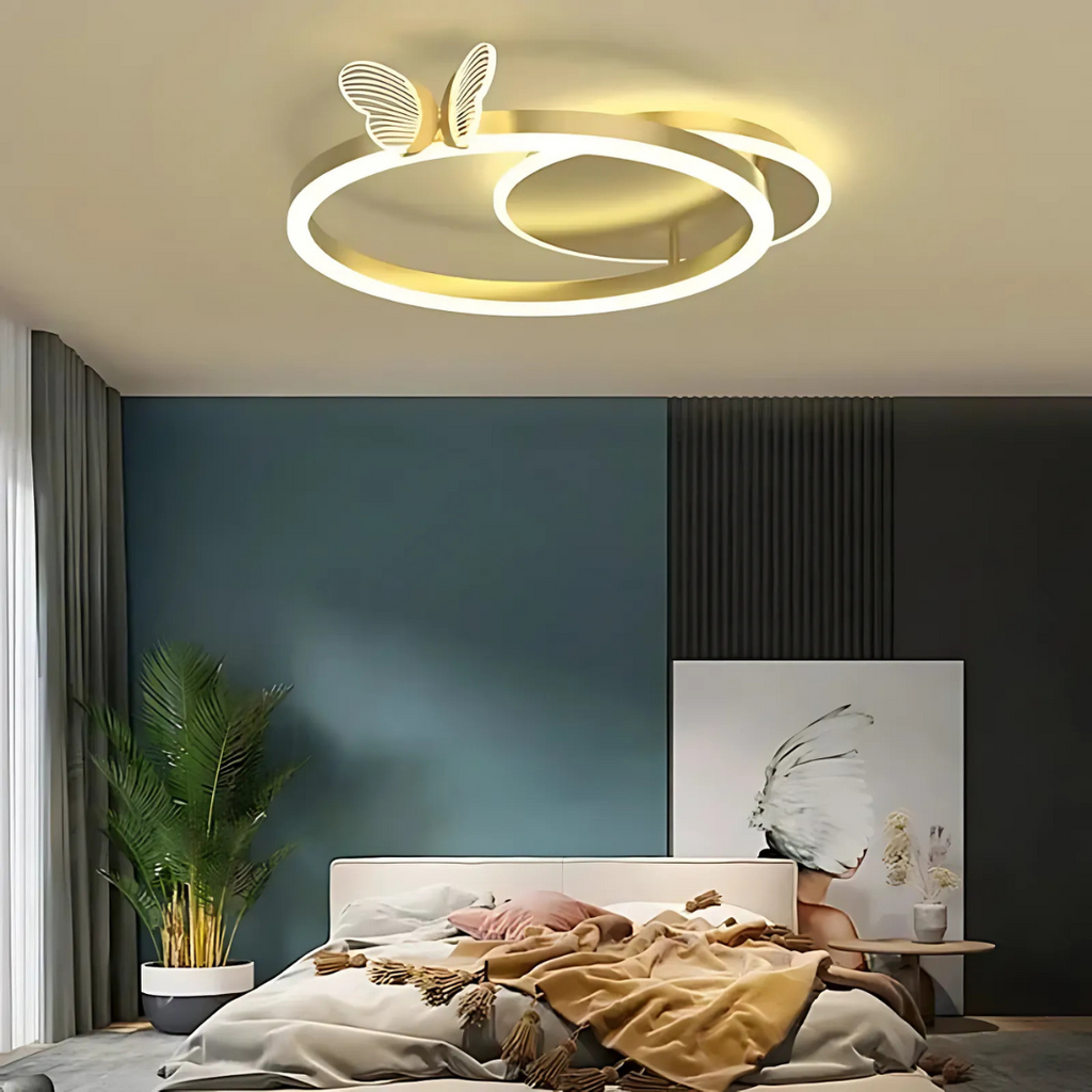 AuroraFlutter Butterfly LED Ceiling Light for Living Rooms