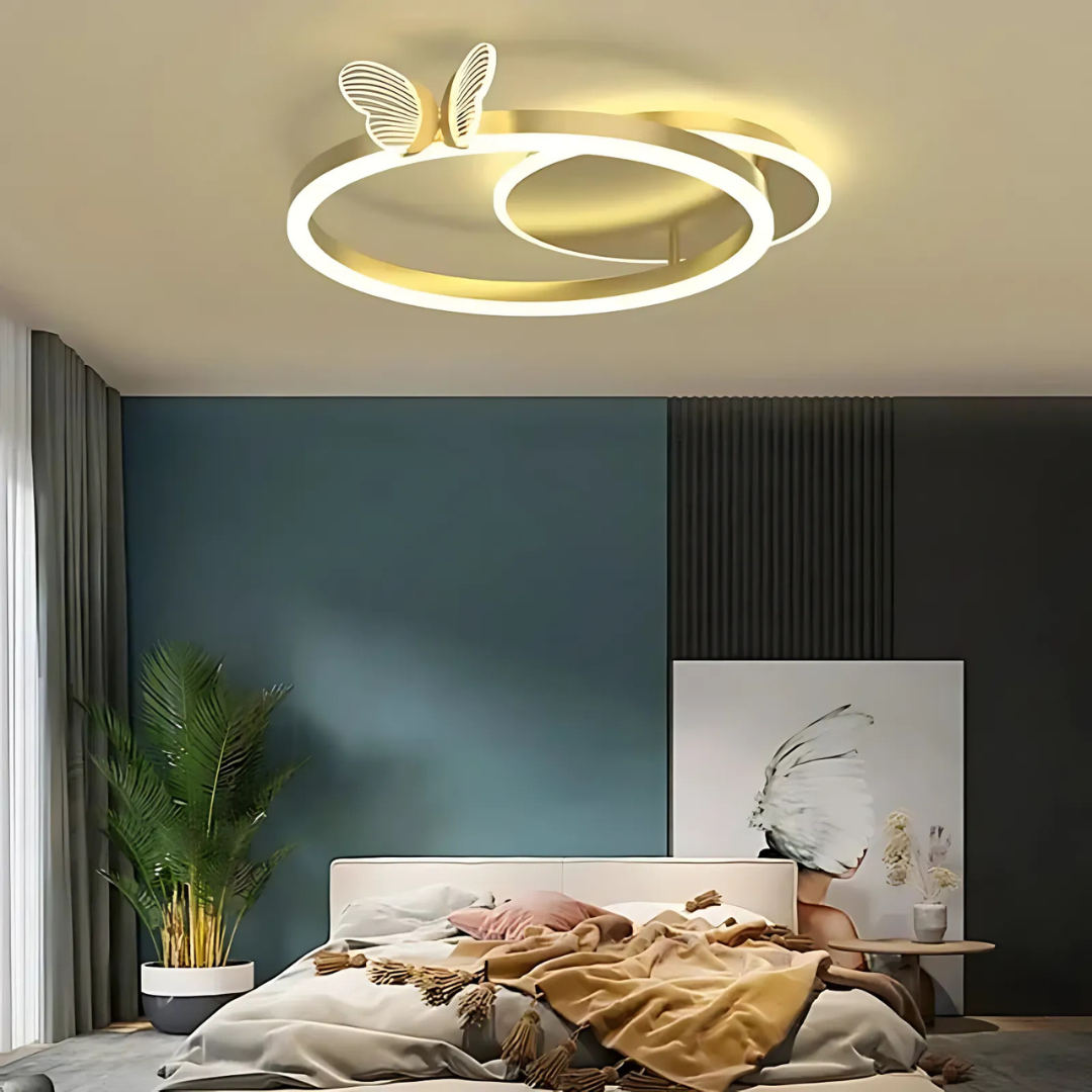 AuroraFlutter Butterfly LED Ceiling Light for Living Rooms