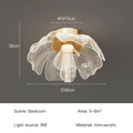 PetalGlow LED Ceiling Light in Gold Flower Finish for Bedroom and Living Room