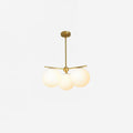 Luminex Brass and Glass Chandelier with Diffused Light