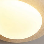 Lyra Nordic Cream Travertine Warm LED Ceiling Light