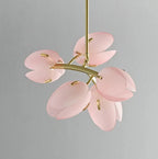 Nova Tulip Glass Ceiling Light In Soft Pink Scandinavian Design