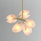 Nova Tulip Glass Ceiling Light In Soft Pink Scandinavian Design