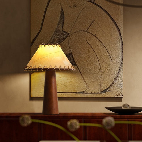 KaguraWood LED Table Lamp in Wabi Sabi Japanese Rustic