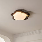 NovaCrest Retro Wood LED Ceiling Light for Kids Rooms