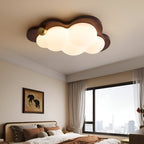 NovaCrest Retro Wood LED Ceiling Light for Kids Rooms
