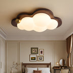 NovaCrest Retro Wood LED Ceiling Light for Kids Rooms