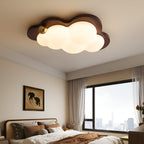 NovaCrest Retro Wood LED Ceiling Light for Kids Rooms