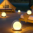Nemsk | LunaWisp Solar Moon Lamp For Outdoors With Soft Ambient Glow