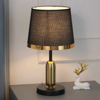 Kaelia Modern Black Fabric Shade Table Lamp for Living Rooms