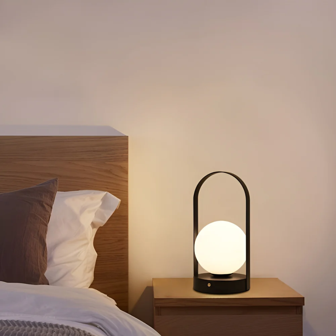 LumenNova Wireless Table Lamp Rechargeable Stainless Steel