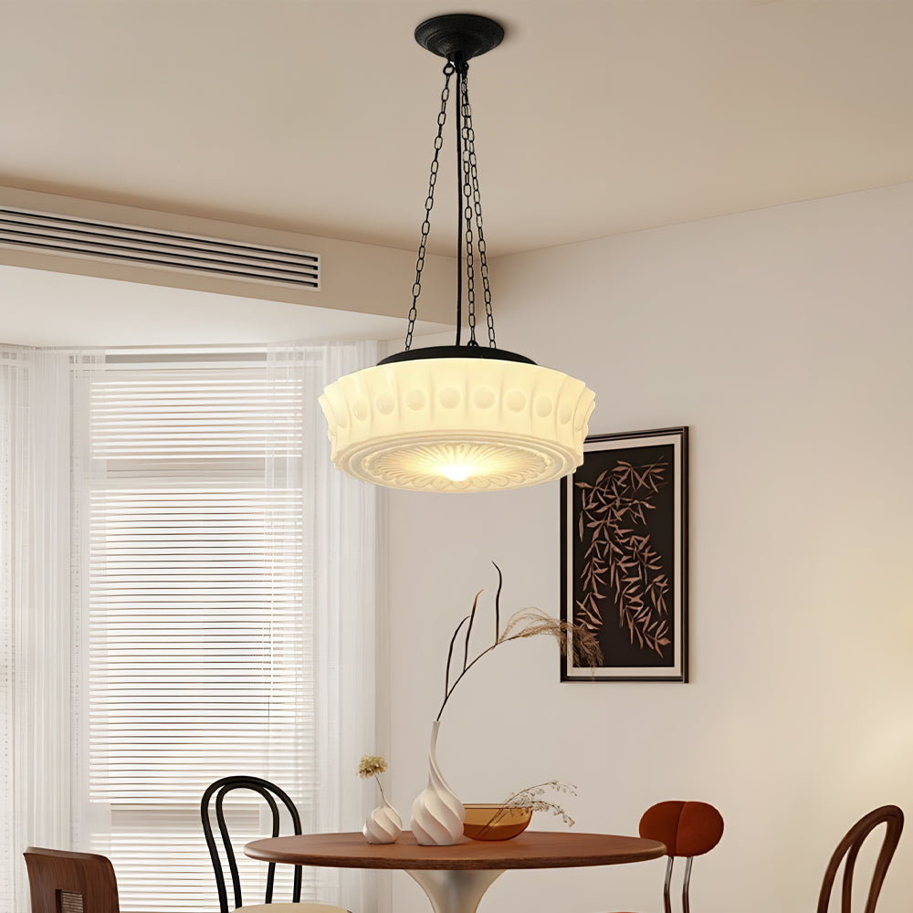 Nemsk | Lunaera Milky White Minimalist Pendant Lamp With Soft Glow