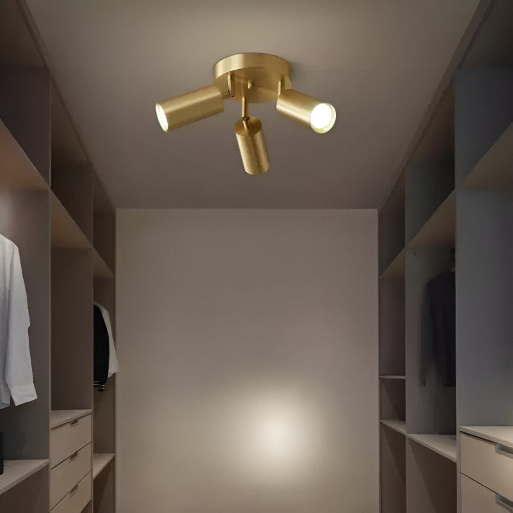 Nemsk | Zenora | Brass LED Ceiling Light With Warm Diffused Glow