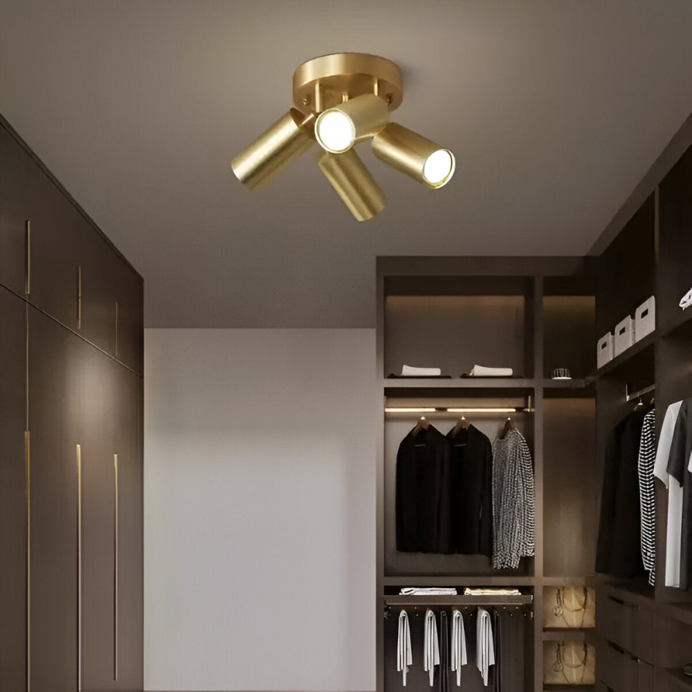 Nemsk | Zenora | Brass LED Ceiling Light With Warm Diffused Glow