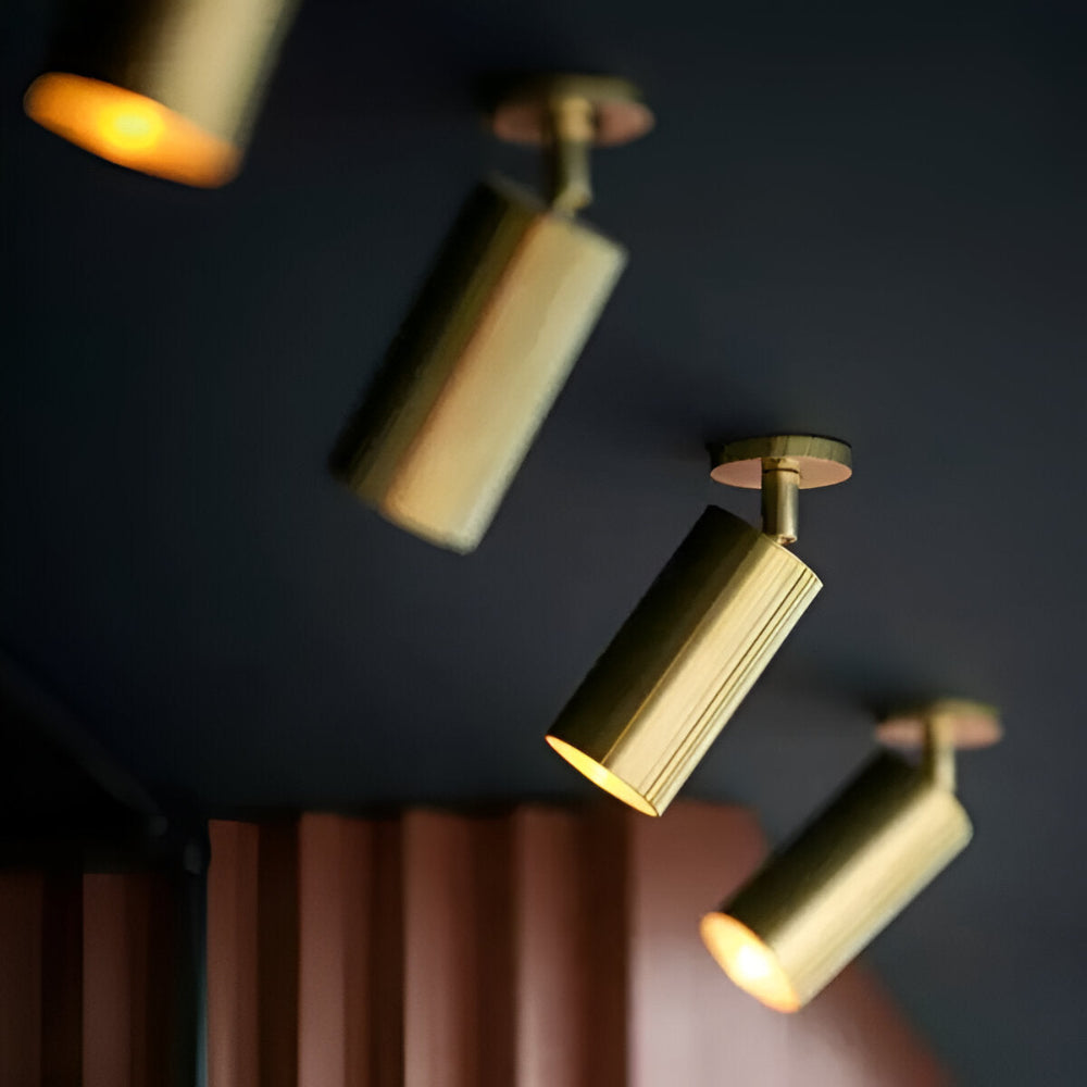 Nemsk | Zenora | Brass LED Ceiling Light With Warm Diffused Glow