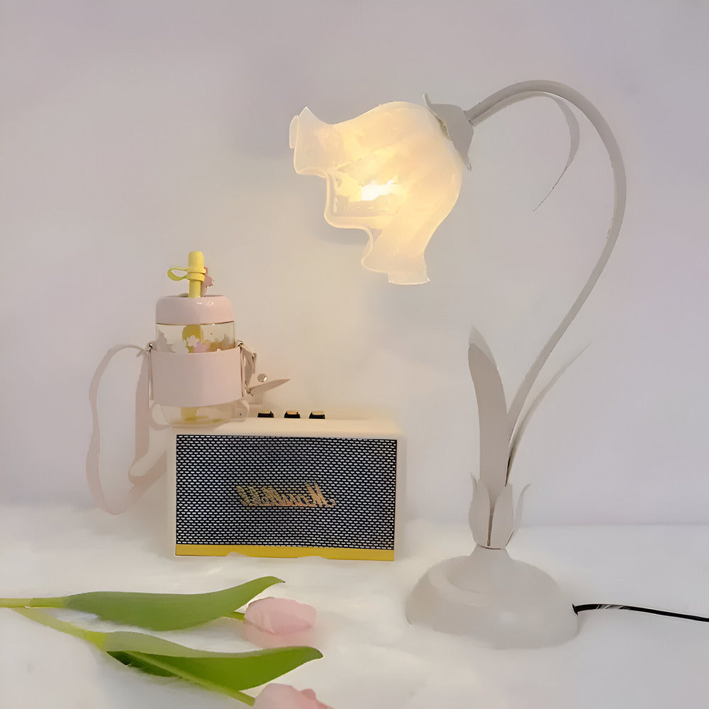 Nemsk | Novalume Vintage French Table Lamp With Floral Motif